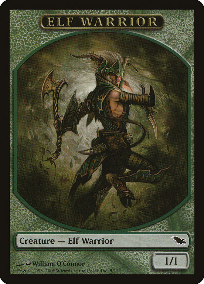 Elf Warrior (5/12) [Shadowmoor Tokens] | Dumpster Cat Games