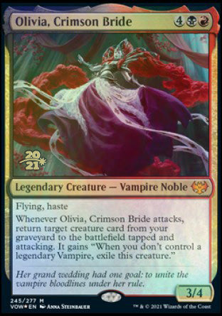 Olivia, Crimson Bride [Innistrad: Crimson Vow Prerelease Promos] | Dumpster Cat Games