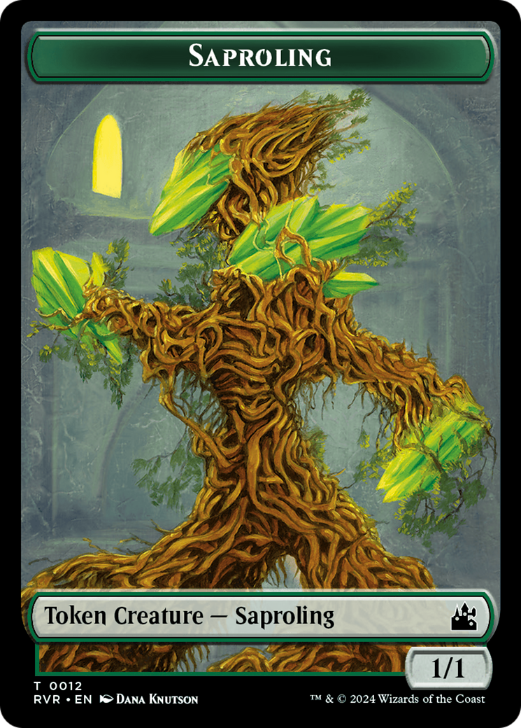 Saproling // Bird Illusion Double-Sided Token [Ravnica Remastered Tokens] | Dumpster Cat Games