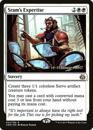 Sram's Expertise [Aether Revolt Promos] | Dumpster Cat Games