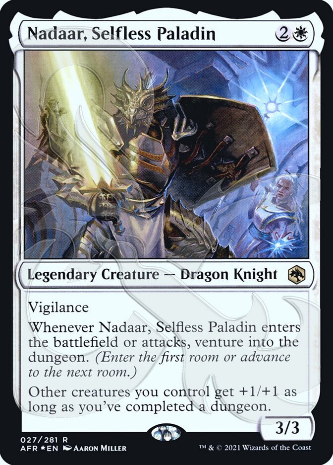 Nadaar, Selfless Paladin (Ampersand Promo) [Dungeons & Dragons: Adventures in the Forgotten Realms Promos] | Dumpster Cat Games