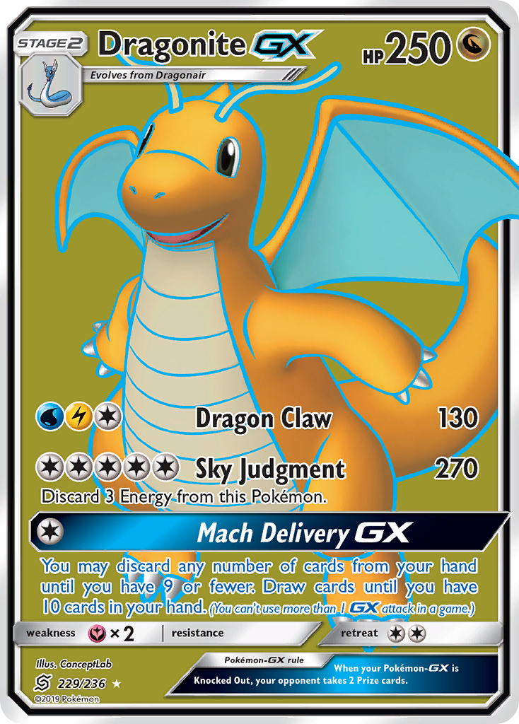 Dragonite GX (229/236) [Sun & Moon: Unified Minds] | Dumpster Cat Games