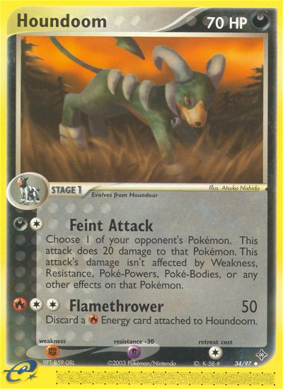 Houndoom (34/97) [EX: Dragon] | Dumpster Cat Games