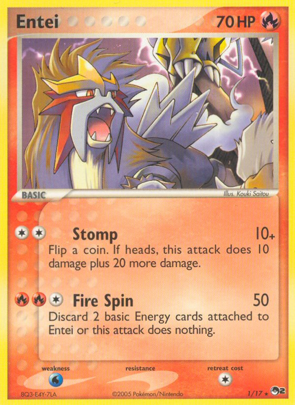 Entei (1/17) [POP Series 2] | Dumpster Cat Games