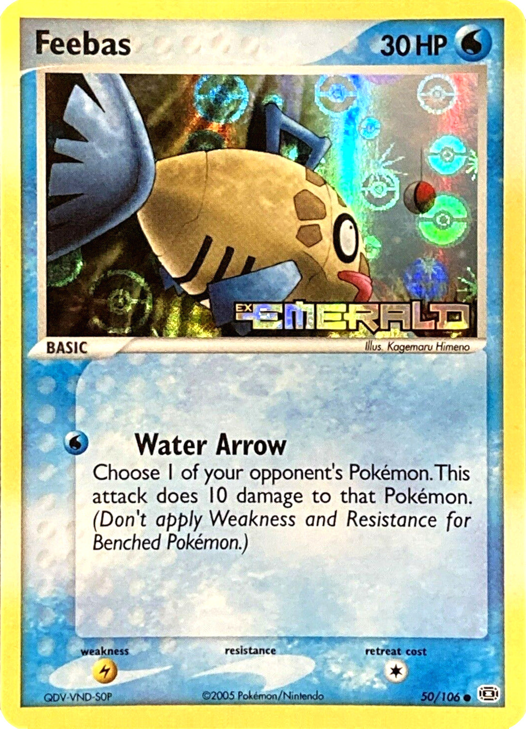 Feebas (50/106) (Stamped) [EX: Emerald] | Dumpster Cat Games