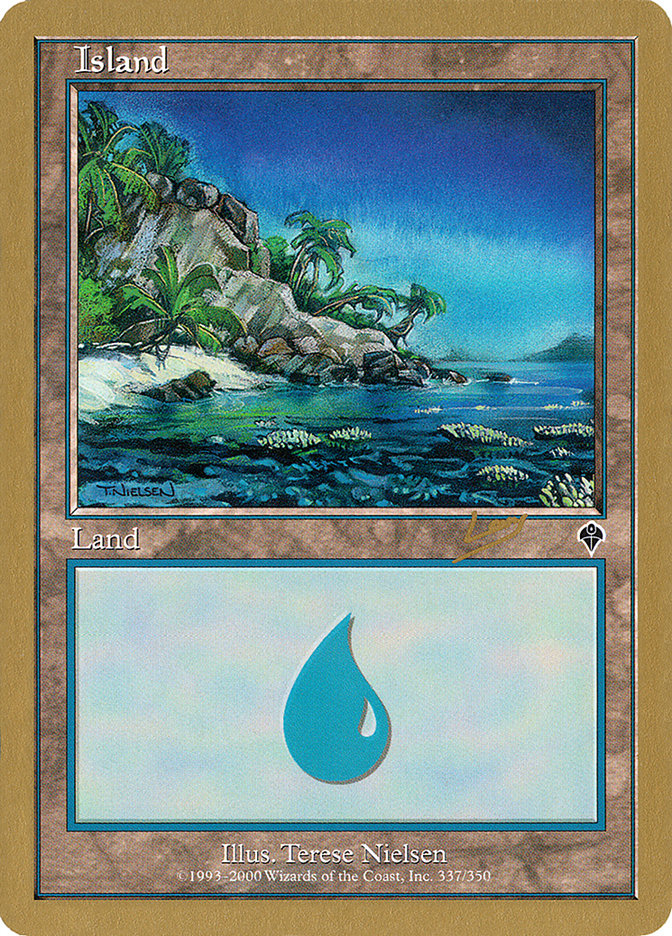 Island (rl337a) (Raphael Levy) [World Championship Decks 2002] | Dumpster Cat Games