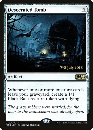 Desecrated Tomb [Core Set 2019 Promos] | Dumpster Cat Games