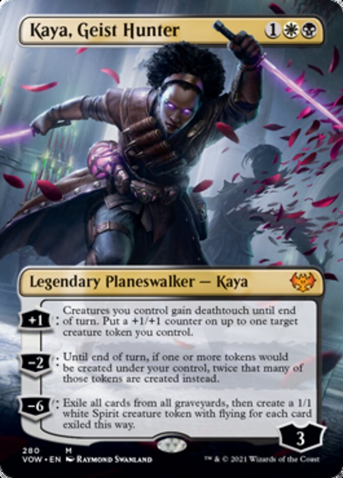 Kaya, Geist Hunter (Borderless) [Innistrad: Crimson Vow] | Dumpster Cat Games