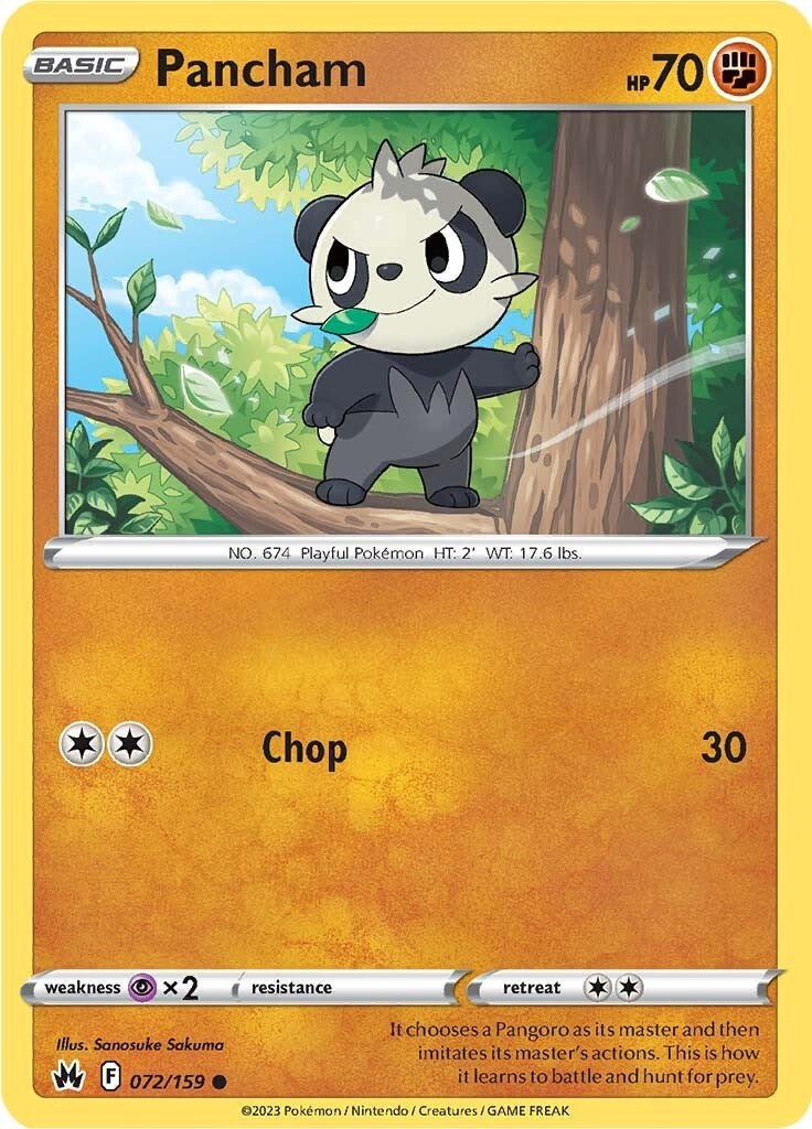 Pancham (072/159) [Sword & Shield: Crown Zenith] | Dumpster Cat Games