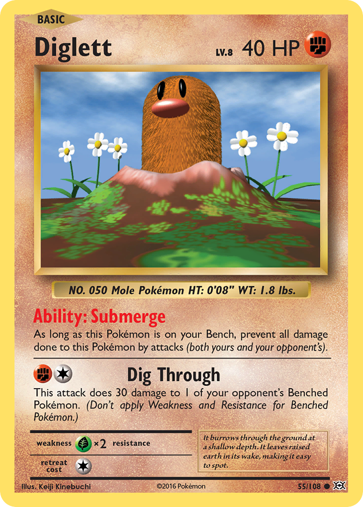 Diglett (55/108) [XY: Evolutions] | Dumpster Cat Games