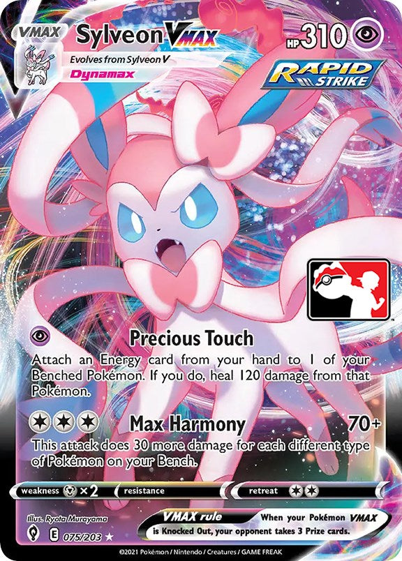 Sylveon VMAX (075/203) [Prize Pack Series One] | Dumpster Cat Games