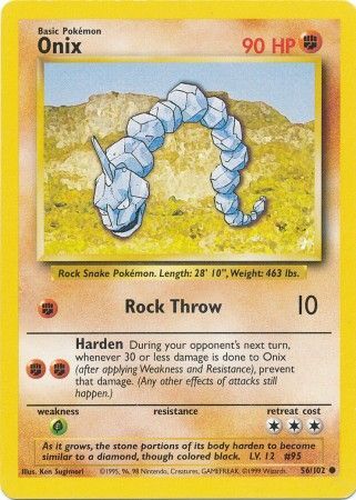 Onix (56/102) [Base Set Unlimited] | Dumpster Cat Games