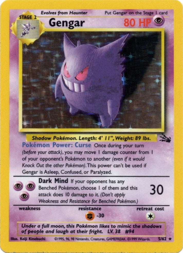 Gengar (5/62) [Fossil Unlimited] | Dumpster Cat Games