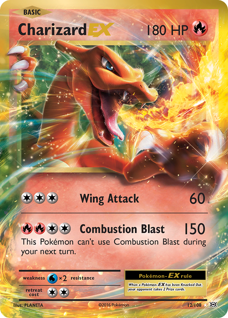 Charizard EX (12/108) [XY: Evolutions] | Dumpster Cat Games