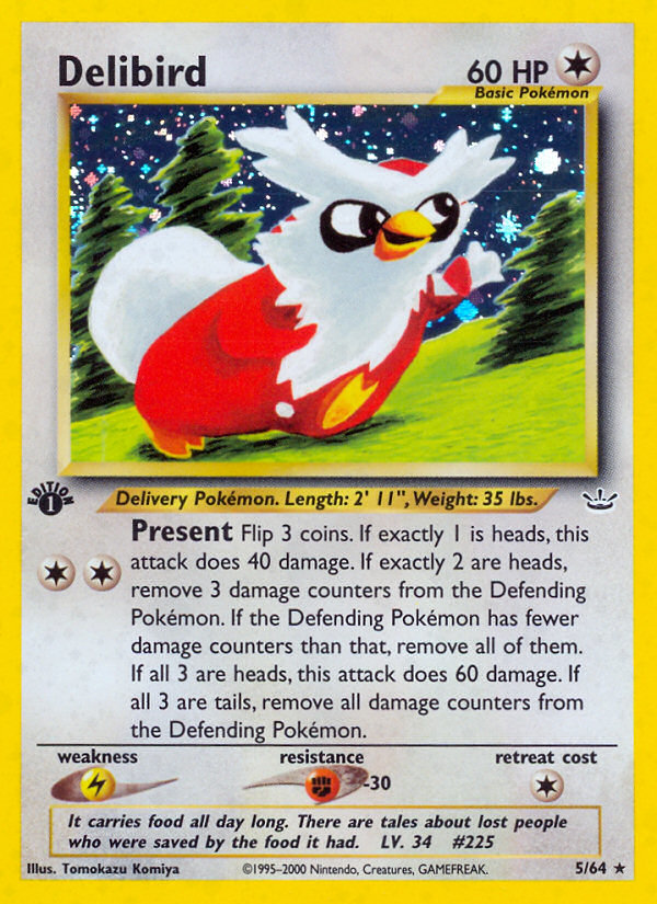 Delibird (5/64) [Neo Revelation 1st Edition] | Dumpster Cat Games