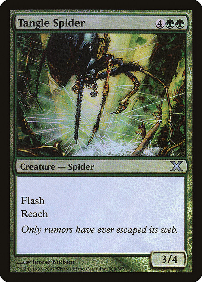 Tangle Spider (Premium Foil) [Tenth Edition] | Dumpster Cat Games