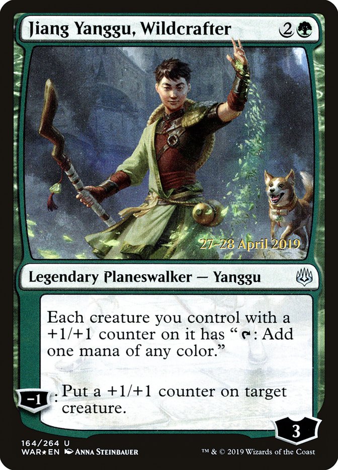 Jiang Yanggu, Wildcrafter  [War of the Spark Prerelease Promos] | Dumpster Cat Games