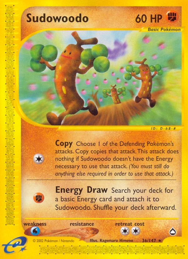 Sudowoodo (36/147) [Aquapolis] | Dumpster Cat Games