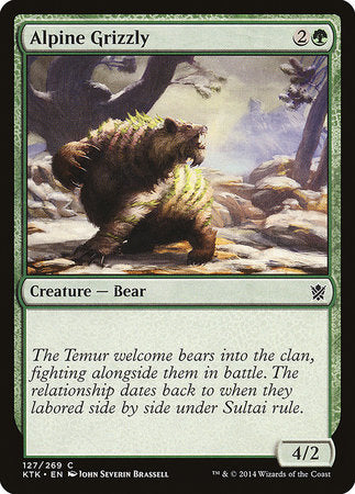 Alpine Grizzly [Khans of Tarkir] | Dumpster Cat Games