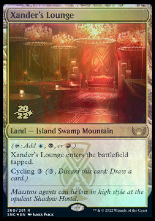 Xander's Lounge [Streets of New Capenna Prerelease Promos] | Dumpster Cat Games