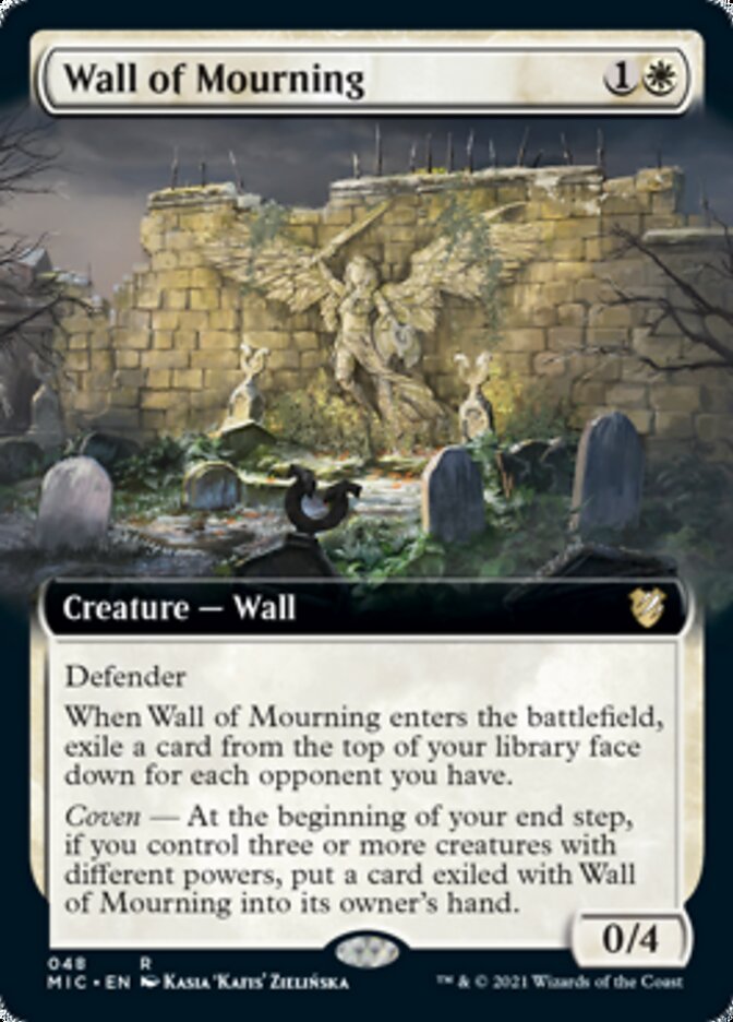 Wall of Mourning (Extended) [Innistrad: Midnight Hunt Commander] | Dumpster Cat Games