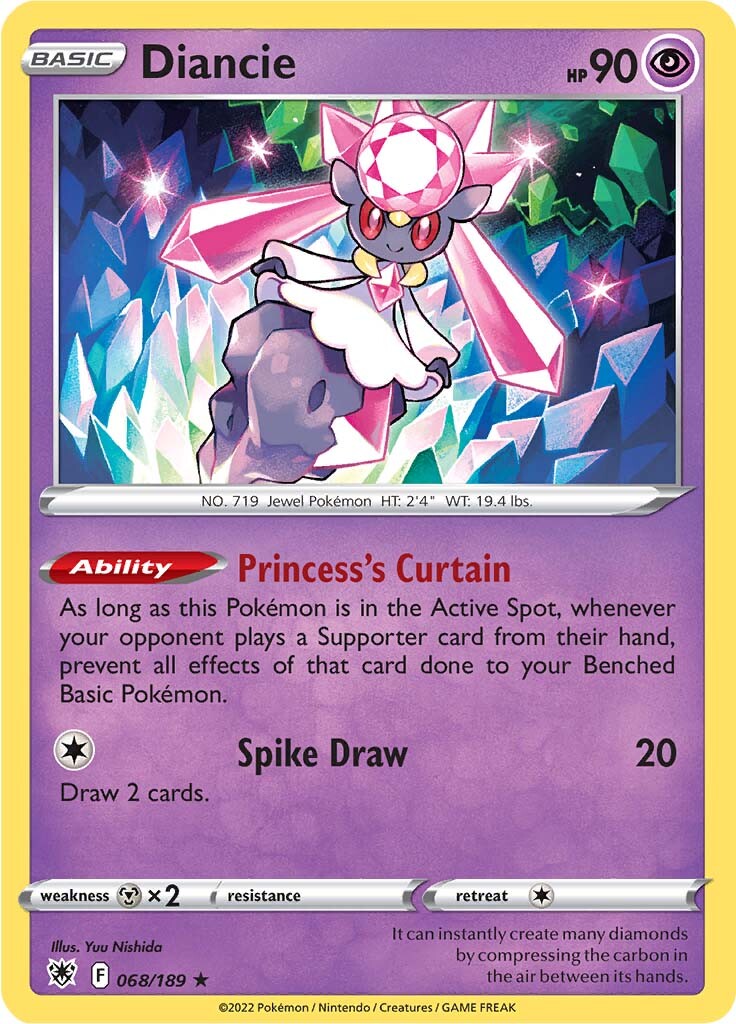 Diancie (068/189) [Sword & Shield: Astral Radiance] | Dumpster Cat Games