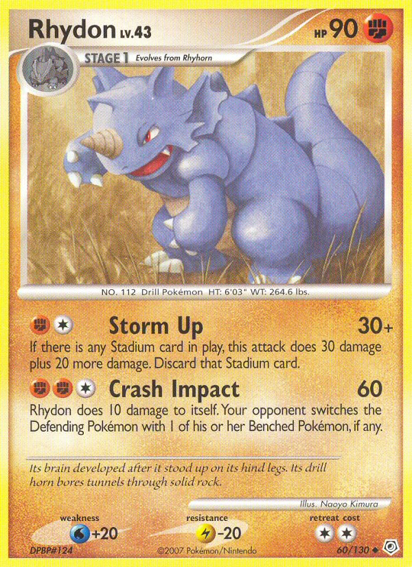 Rhydon (60/130) [Diamond & Pearl: Base Set] | Dumpster Cat Games