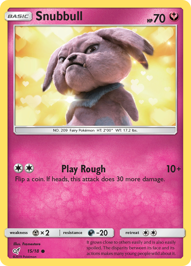 Snubbull (15/18) [Sun & Moon: Detective Pikachu] | Dumpster Cat Games