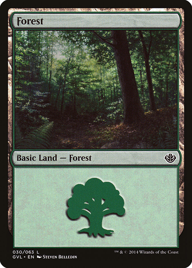 Forest (30) (Garruk vs. Liliana) [Duel Decks Anthology] | Dumpster Cat Games