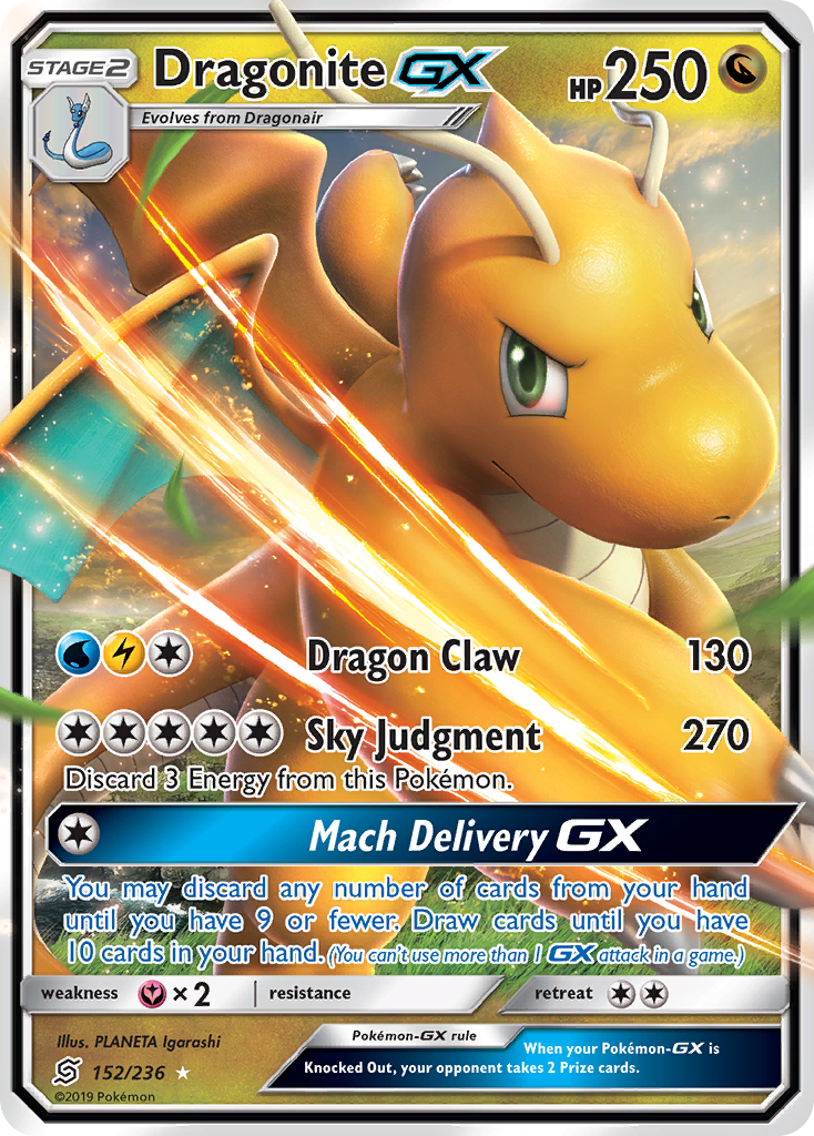 Dragonite GX (152/236) [Sun & Moon: Unified Minds] | Dumpster Cat Games