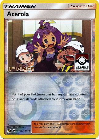 Acerola (112a/147) (League Promo 1st Place) [Sun & Moon: Burning Shadows] | Dumpster Cat Games