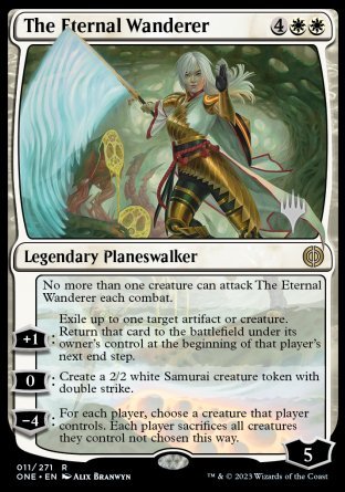 The Eternal Wanderer (Promo Pack) [Phyrexia: All Will Be One Promos] | Dumpster Cat Games