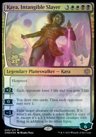 Kaya, Intangible Slayer [Phyrexia: All Will Be One Prerelease Promos] | Dumpster Cat Games