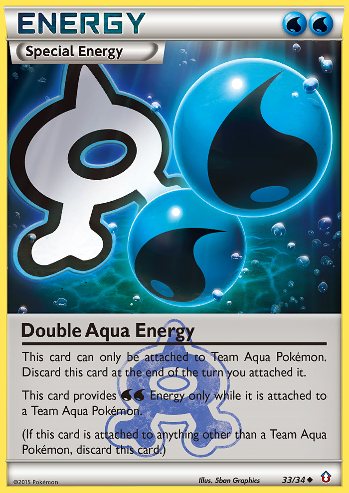 Double Aqua Energy (33/34) [XY: Double Crisis] | Dumpster Cat Games