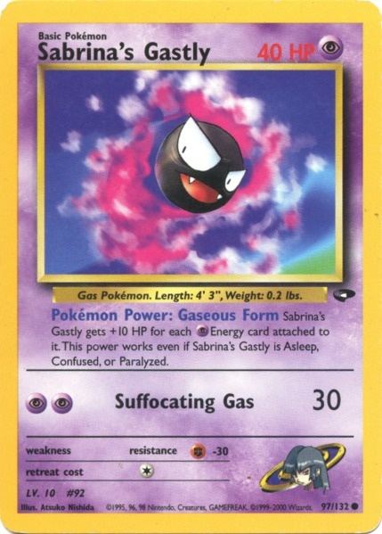 Sabrina's Gastly (97/132) [Gym Challenge Unlimited] | Dumpster Cat Games