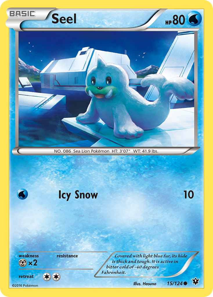 Seel (15/124) [XY: Fates Collide] | Dumpster Cat Games