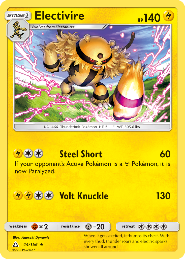 Electivire (44/156) [Sun & Moon: Ultra Prism] | Dumpster Cat Games