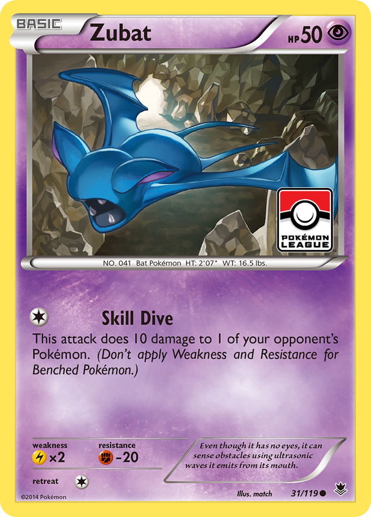 Zubat (31/119) [XY: Phantom Forces] | Dumpster Cat Games