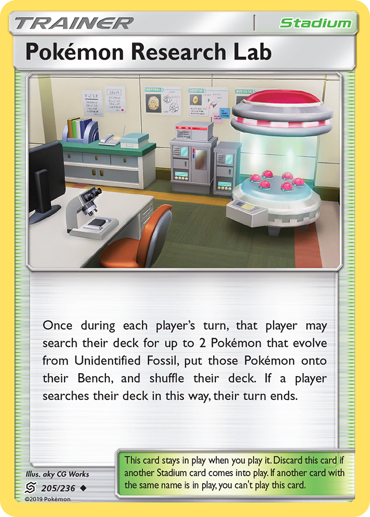 Pokemon Research Lab (205/236) [Sun & Moon: Unified Minds] | Dumpster Cat Games