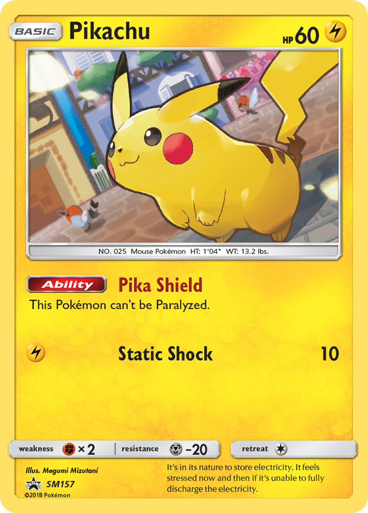 Pikachu (SM157) [Sun & Moon: Black Star Promos] | Dumpster Cat Games