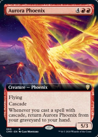 Aurora Phoenix (Extended Art) [Commander Legends] | Dumpster Cat Games