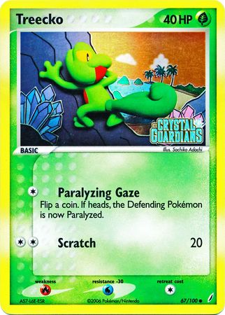 Treecko (67/100) (Stamped) [EX: Crystal Guardians] | Dumpster Cat Games