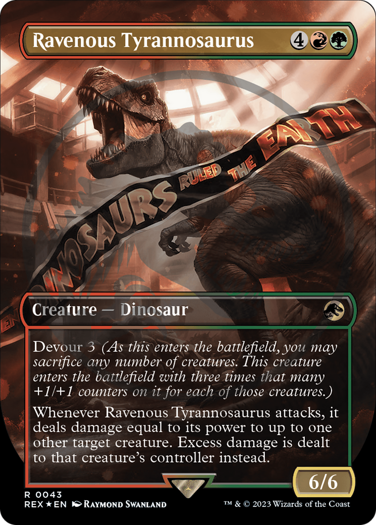 Ravenous Tyrannosaurus Emblem (Borderless) [Jurassic World Collection Tokens] | Dumpster Cat Games