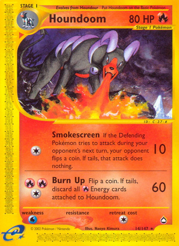 Houndoom (14/147) [Aquapolis] | Dumpster Cat Games