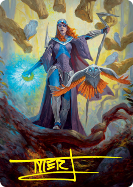 Kasmina, Enigma Sage Art Card (Gold-Stamped Signature) [Strixhaven: School of Mages Art Series] | Dumpster Cat Games