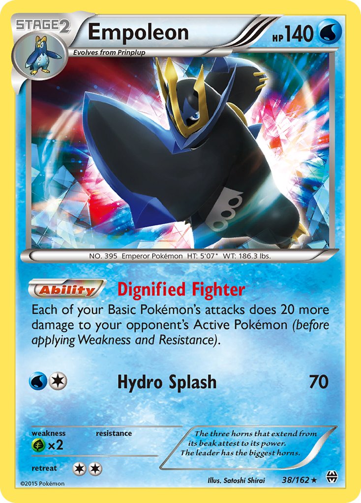 Empoleon (38/162) (Battle Arena Deck Exclusive) (Theme Deck Exclusive) [XY: BREAKthrough] | Dumpster Cat Games