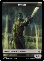 City's Blessing // Zombie Double-Sided Token [Murders at Karlov Manor Commander Tokens] | Dumpster Cat Games