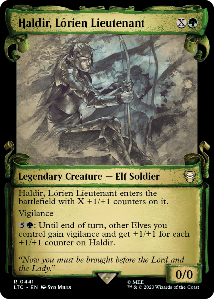 Haldir, Lorien Lieutenant [The Lord of the Rings: Tales of Middle-Earth Commander Showcase Scrolls] | Dumpster Cat Games