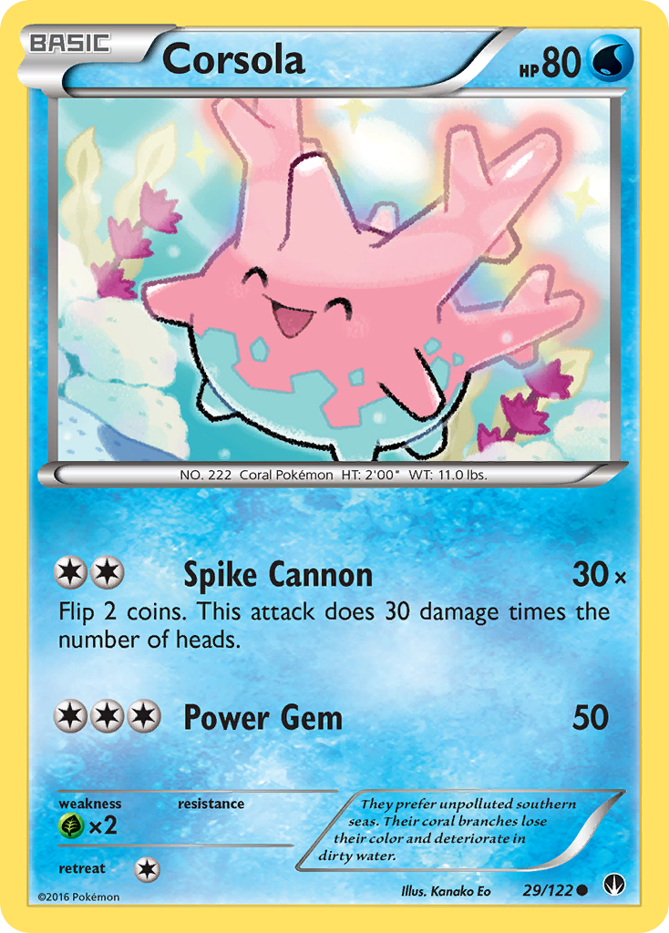 Corsola (29/122) [XY: BREAKpoint] | Dumpster Cat Games