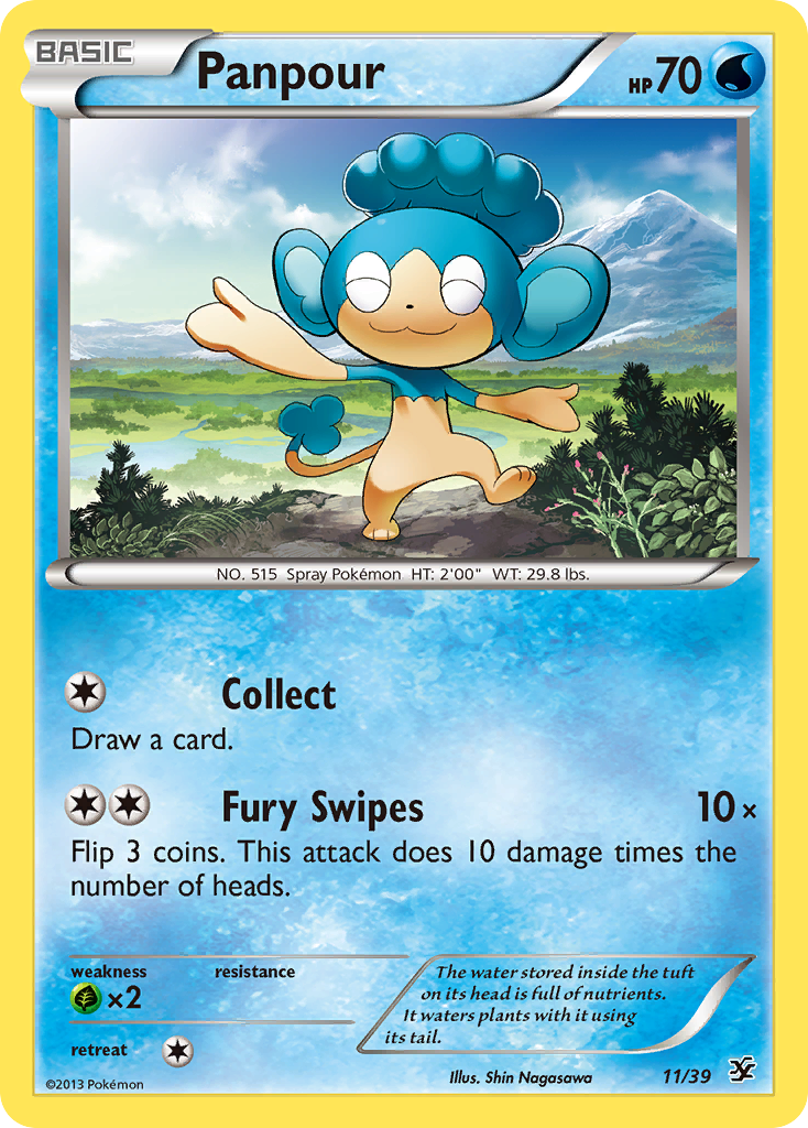 Panpour (11/39) [XY: Kalos Starter Set] | Dumpster Cat Games